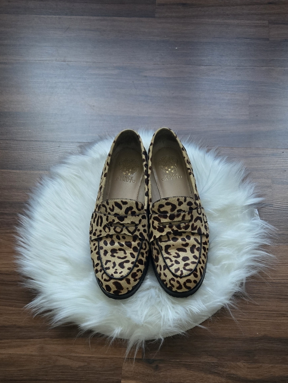 Leopard Print Women's Loafers - Brown